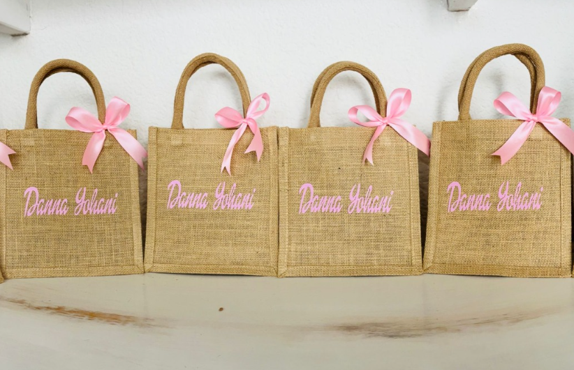 Mini bolsas de yute