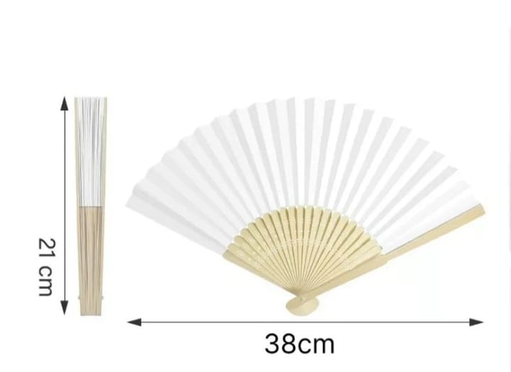 Abanico de Banbú y tela